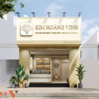 Thiết kế tiệm vàng Kim Hoàng Vinh 30m2 tại Nha Trang